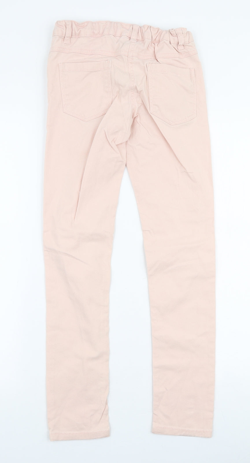 NEXT Girls Pink  Cotton Skinny Jeans Size 10 Years  Slim Zip