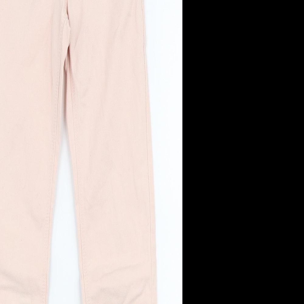 NEXT Girls Pink  Cotton Skinny Jeans Size 10 Years  Slim Zip
