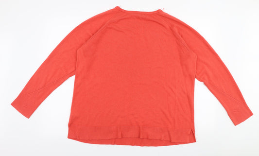 Bonmarche` Womens Pink Round Neck  Acrylic Pullover Jumper Size 22