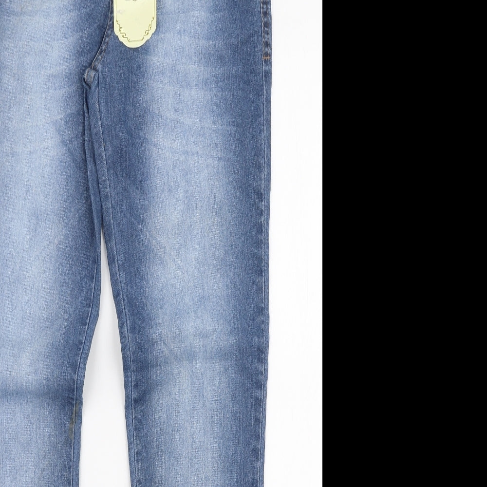 Kdori Womens Blue  Cotton Skinny Jeans Size 26 in L30 in Slim Zip