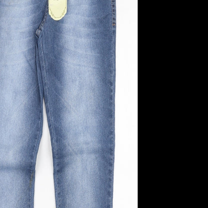 Kdori Womens Blue  Cotton Skinny Jeans Size 26 in L30 in Slim Zip