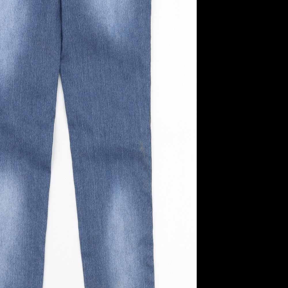 Kdori Womens Blue  Cotton Skinny Jeans Size 26 in L30 in Slim Zip