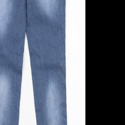 Kdori Womens Blue  Cotton Skinny Jeans Size 26 in L30 in Slim Zip