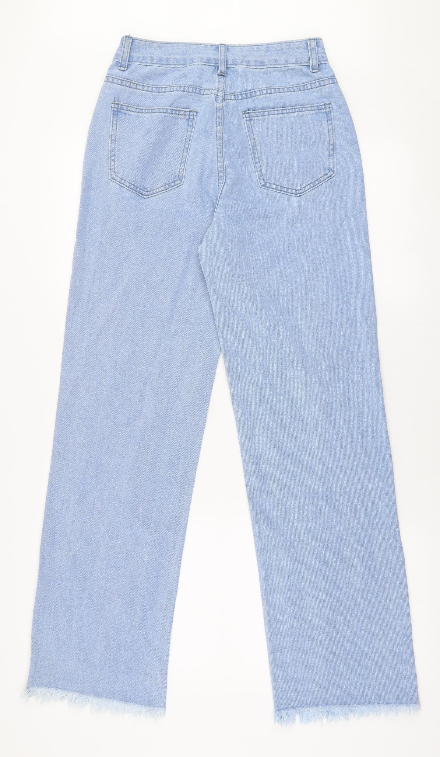 SheIn Womens Blue  Cotton Mom Jeans Size XS L30 in Regular Zip