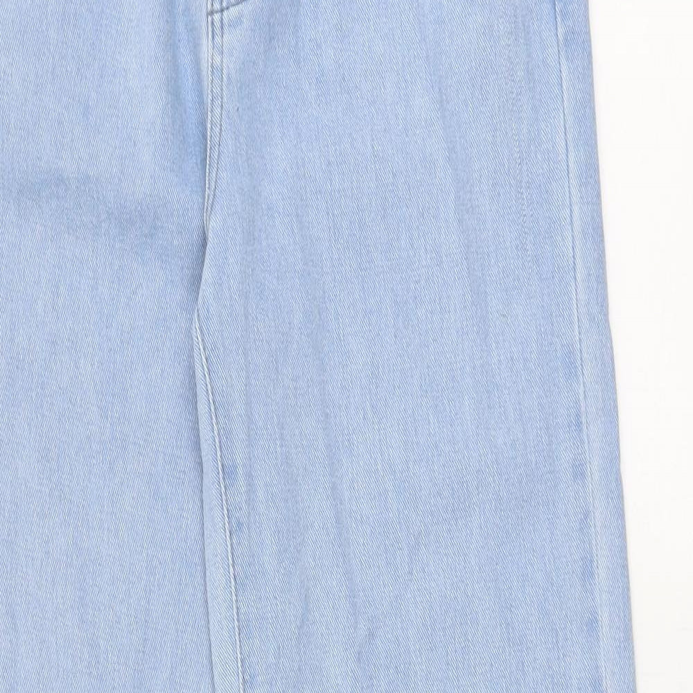 SheIn Womens Blue  Cotton Mom Jeans Size XS L30 in Regular Zip