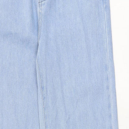 SheIn Womens Blue  Cotton Mom Jeans Size XS L30 in Regular Zip