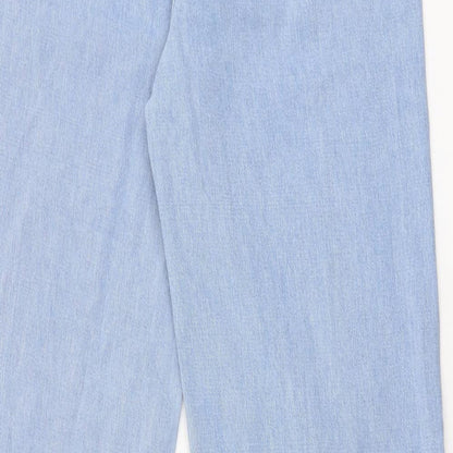SheIn Womens Blue  Cotton Mom Jeans Size XS L30 in Regular Zip