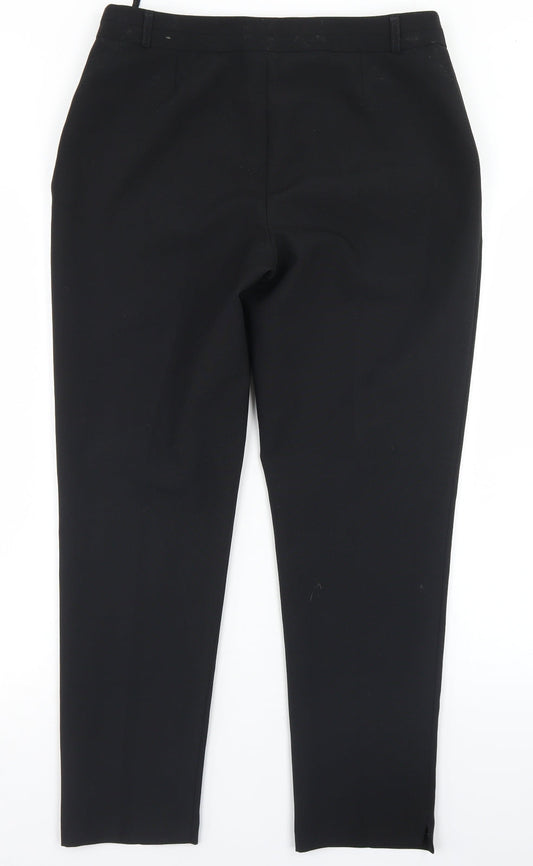 Primark Womens Black  Polyester Dress Pants Trousers Size 12 L26 in Regular Hook & Eye