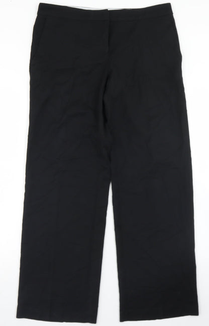 Womens UK Size 12 NEXT Regular Fit Dress Pants Black Trousers