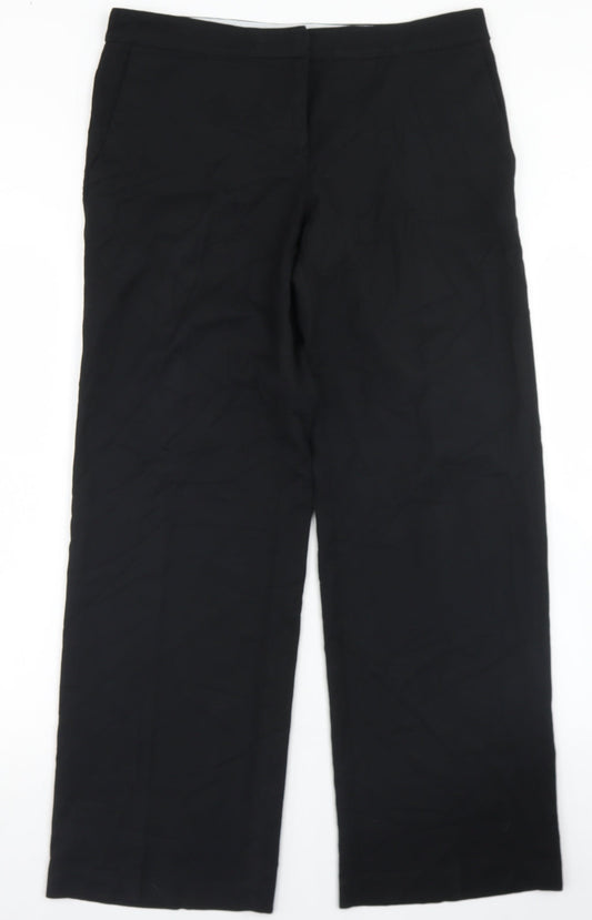 Womens UK Size 12 NEXT Regular Fit Dress Pants Black Trousers