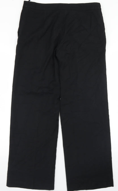 Womens UK Size 12 NEXT Regular Fit Dress Pants Black Trousers