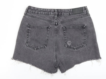 BDG Womens Grey  Cotton Hot Pants Shorts Size 28 in L3 in Regular Button
