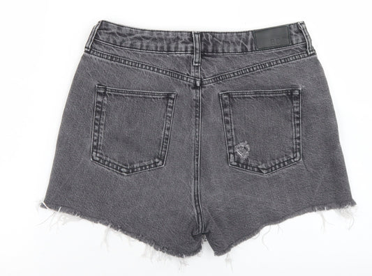 BDG Womens Grey  Cotton Hot Pants Shorts Size 28 in L3 in Regular Button