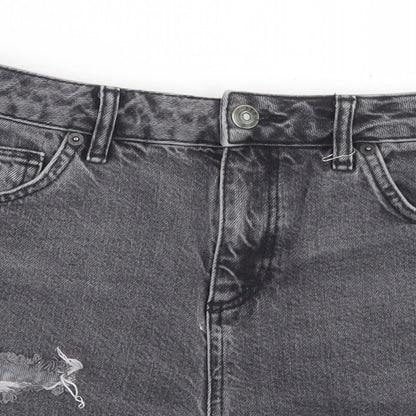 BDG Womens Grey  Cotton Hot Pants Shorts Size 28 in L3 in Regular Button