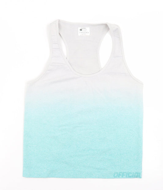 Boohoo Womens Grey  Polyamide Basic Tank Size M Round Neck