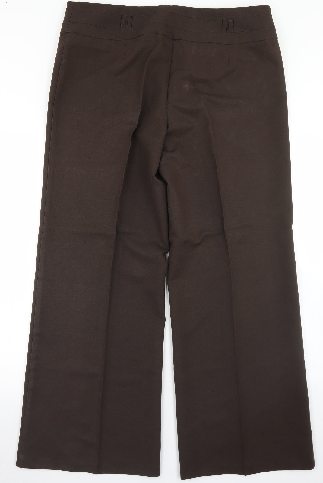 E-vie Womens Brown  Polyester Dress Pants Trousers Size 16 L28 in Regular Hook & Eye