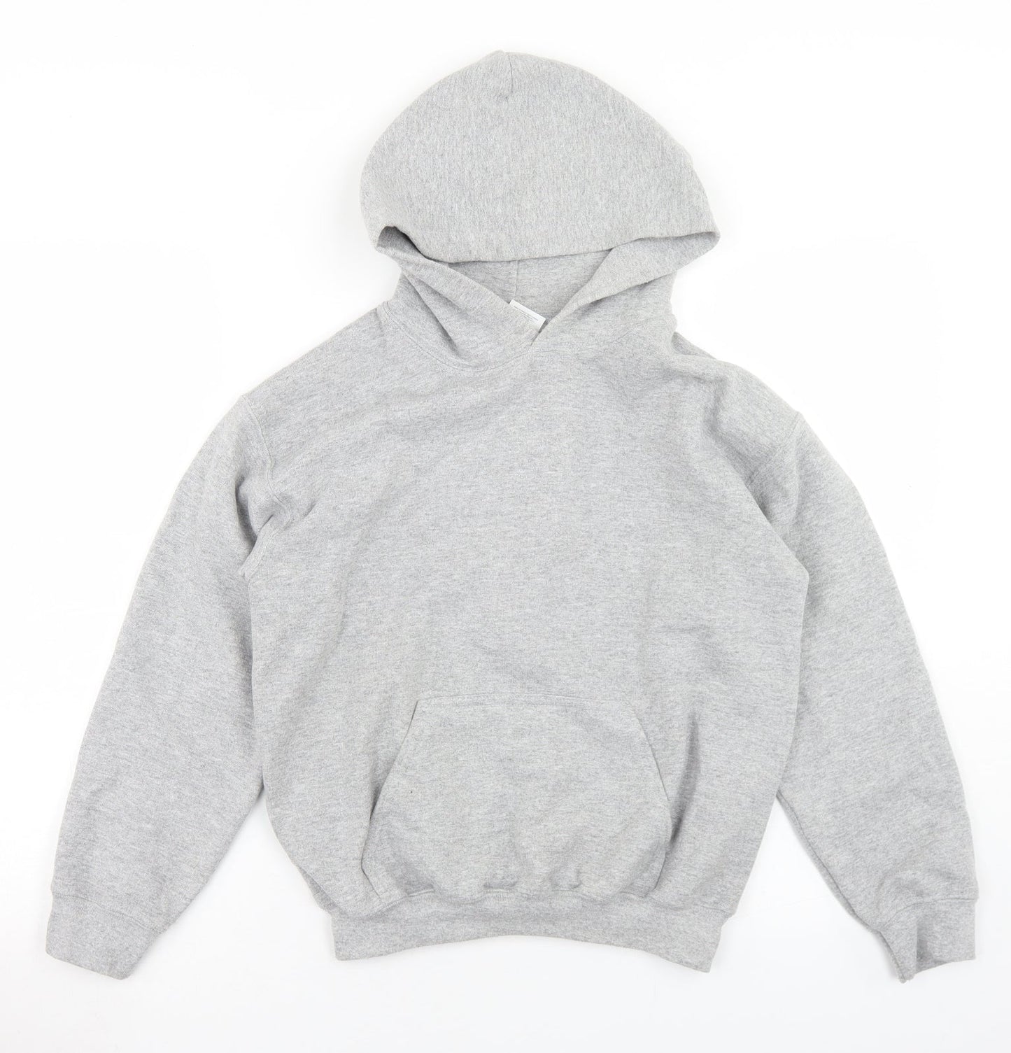 Gildan Boys Grey  Cotton Pullover Hoodie Size M