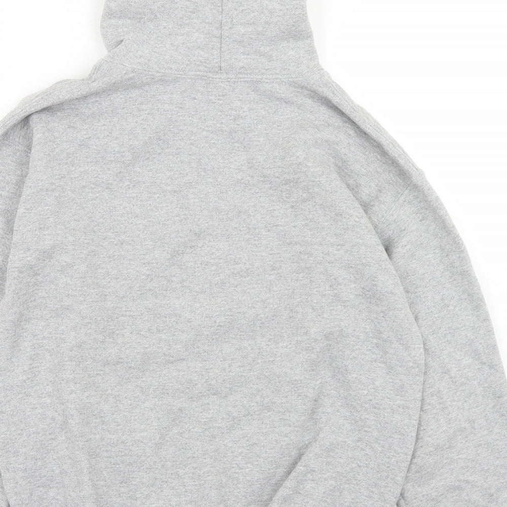 Gildan Boys Grey  Cotton Pullover Hoodie Size M