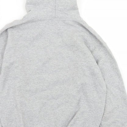Gildan Boys Grey  Cotton Pullover Hoodie Size M