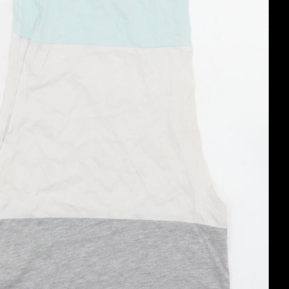 Pineapple Girls Multicoloured Colourblock Cotton Basic Tank Size 9-10 Years Crew Neck