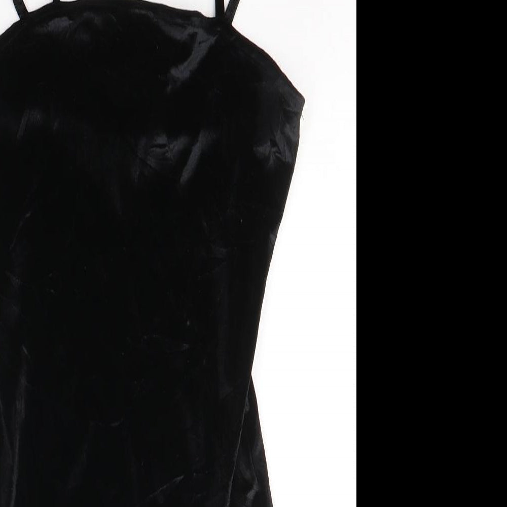 Primark Womens Black  Polyester Bodysuit One-Piece Size 6  Button