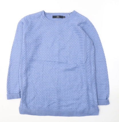 Womens UK Size 10 Isle Blue Pullover Jumper