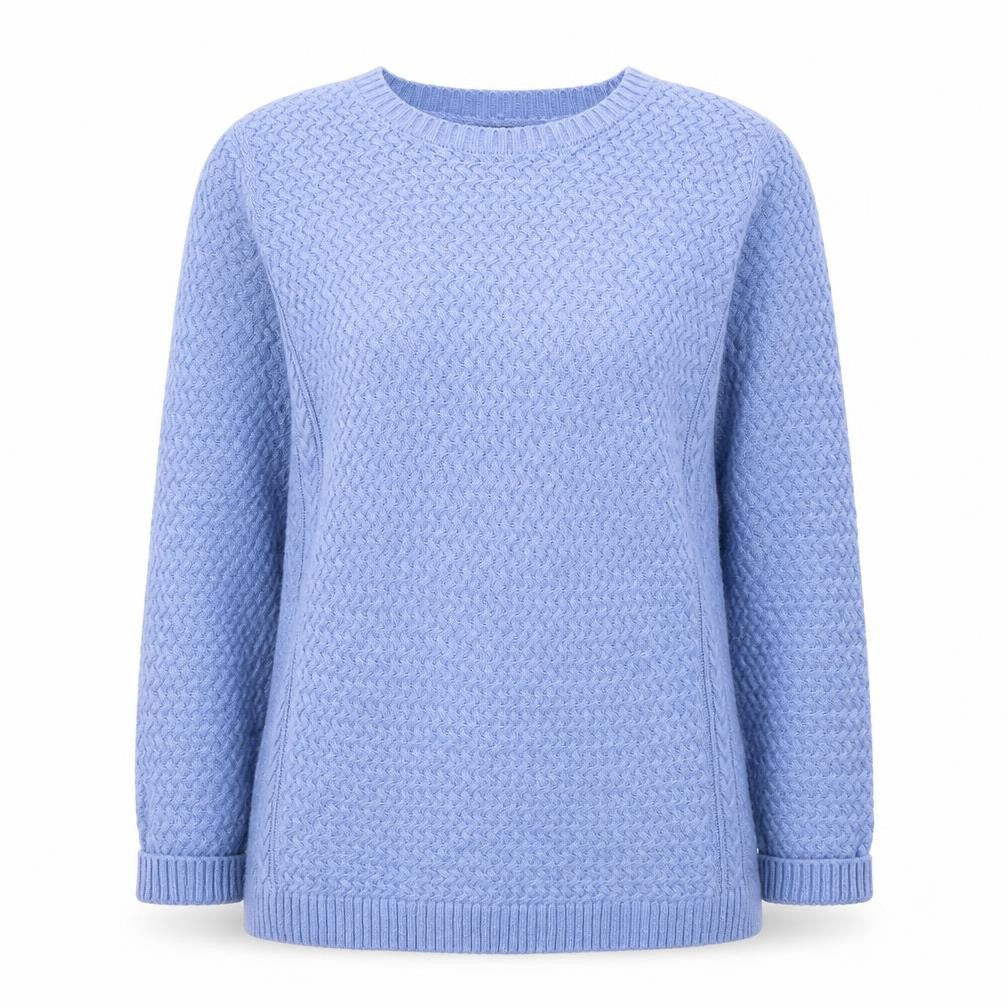 Womens UK Size 10 Isle Blue Pullover Jumper