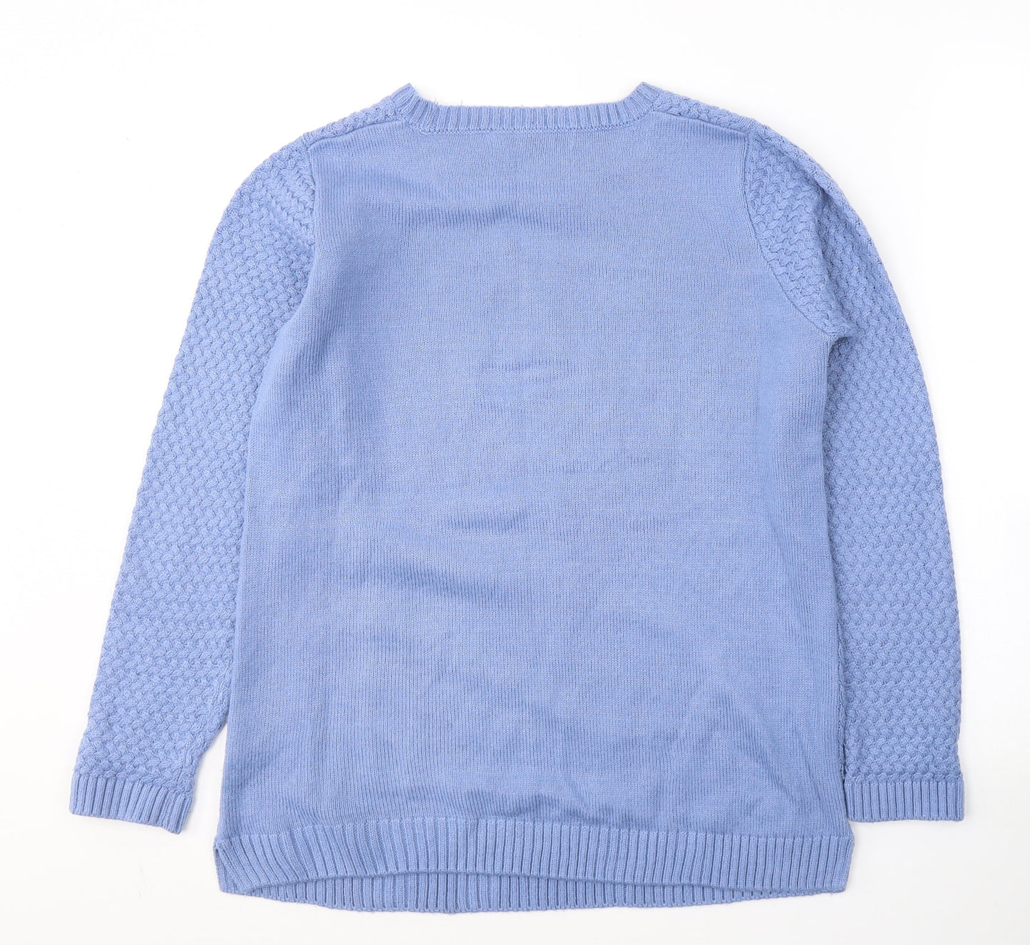 Womens UK Size 10 Isle Blue Pullover Jumper