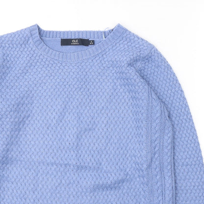 Womens UK Size 10 Isle Blue Pullover Jumper