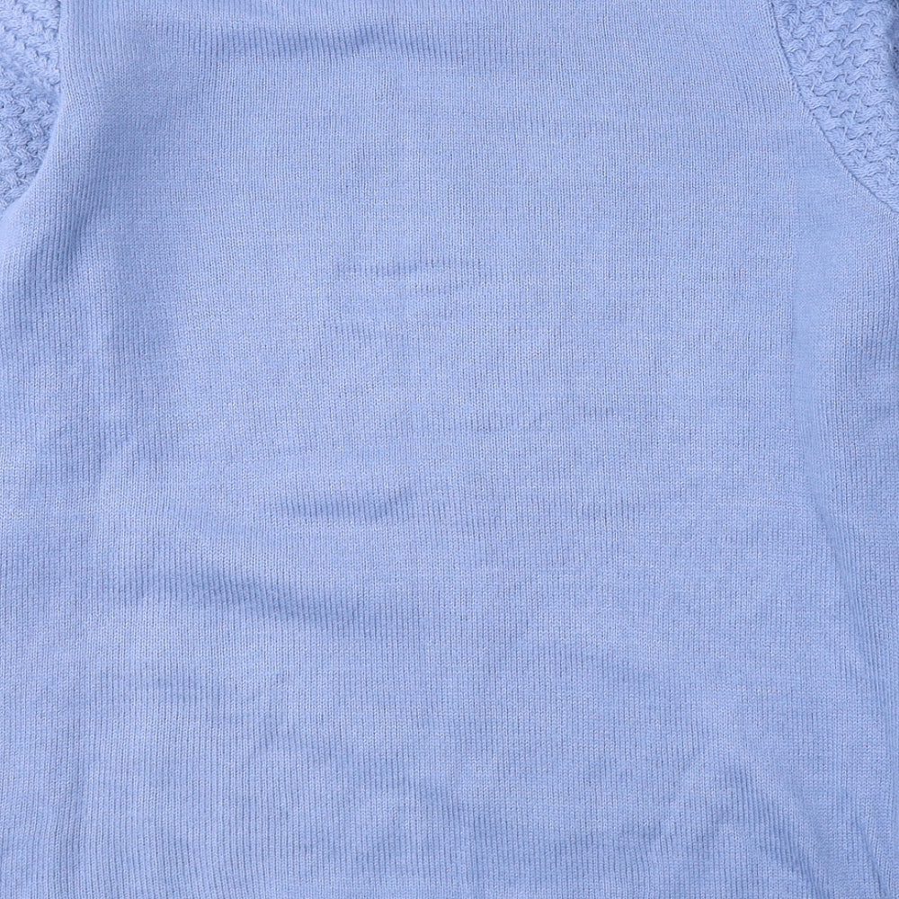 Womens UK Size 10 Isle Blue Pullover Jumper