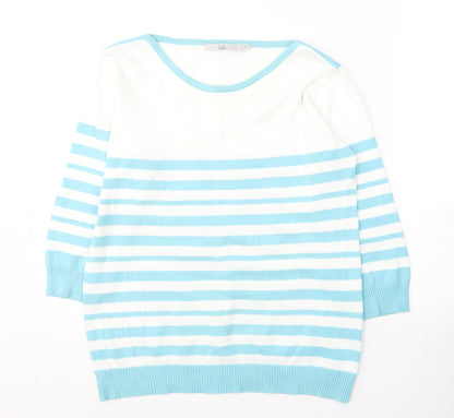 Womens UK Size 14 Isle Blue Pullover Jumper