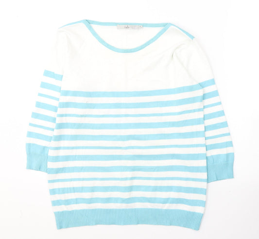 Womens UK Size 14 Isle Blue Pullover Jumper