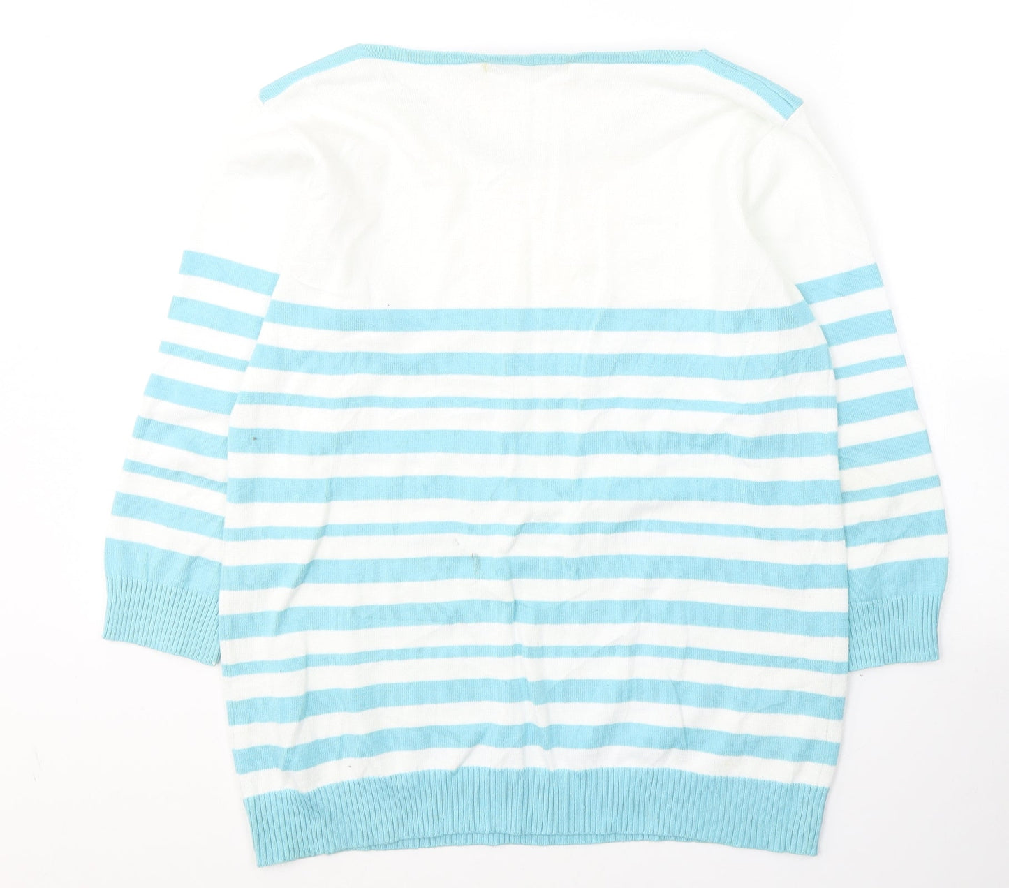 Womens UK Size 14 Isle Blue Pullover Jumper