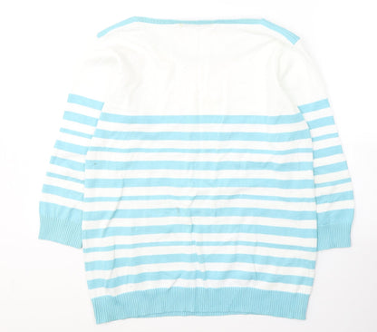 Womens UK Size 14 Isle Blue Pullover Jumper