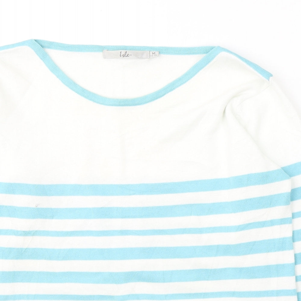 Womens UK Size 14 Isle Blue Pullover Jumper