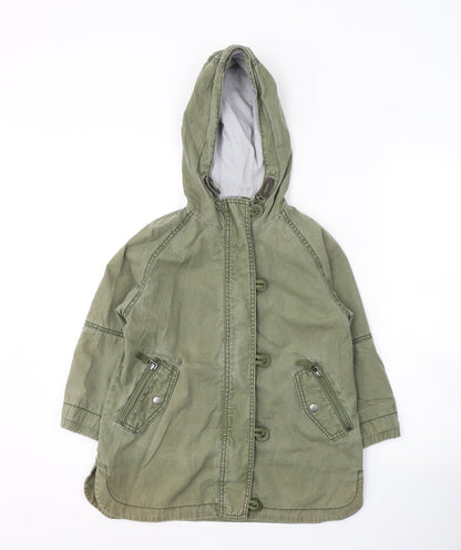 NEXT Girls Green   Track Jacket Coat Size 6 Years  Zip