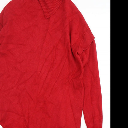 Womens UK Size XS River Island Red Pullover Jumper