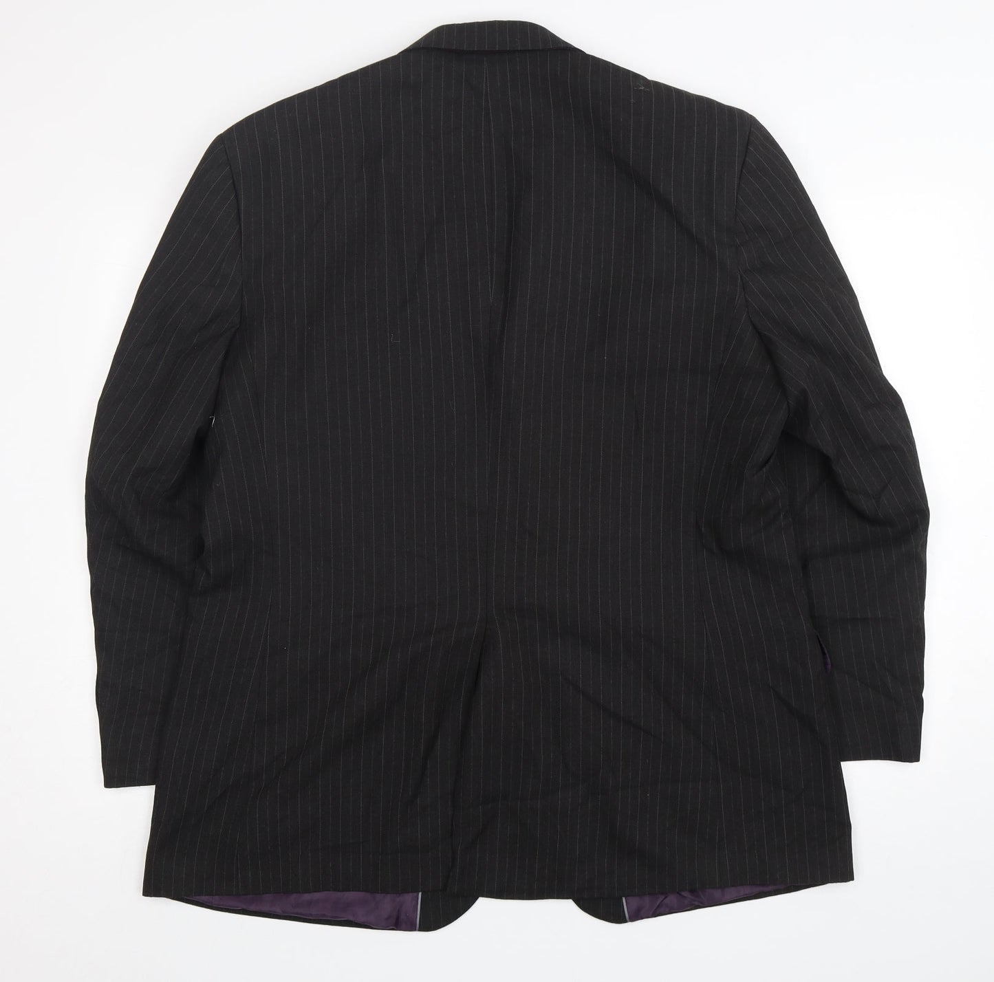 F&F Mens Grey Striped Polyester Jacket Suit Jacket