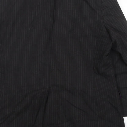 F&F Mens Grey Striped Polyester Jacket Suit Jacket