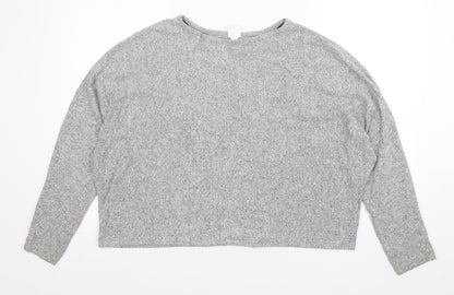 Womens UK Size M H&M Grey Pullover Sweatshirt