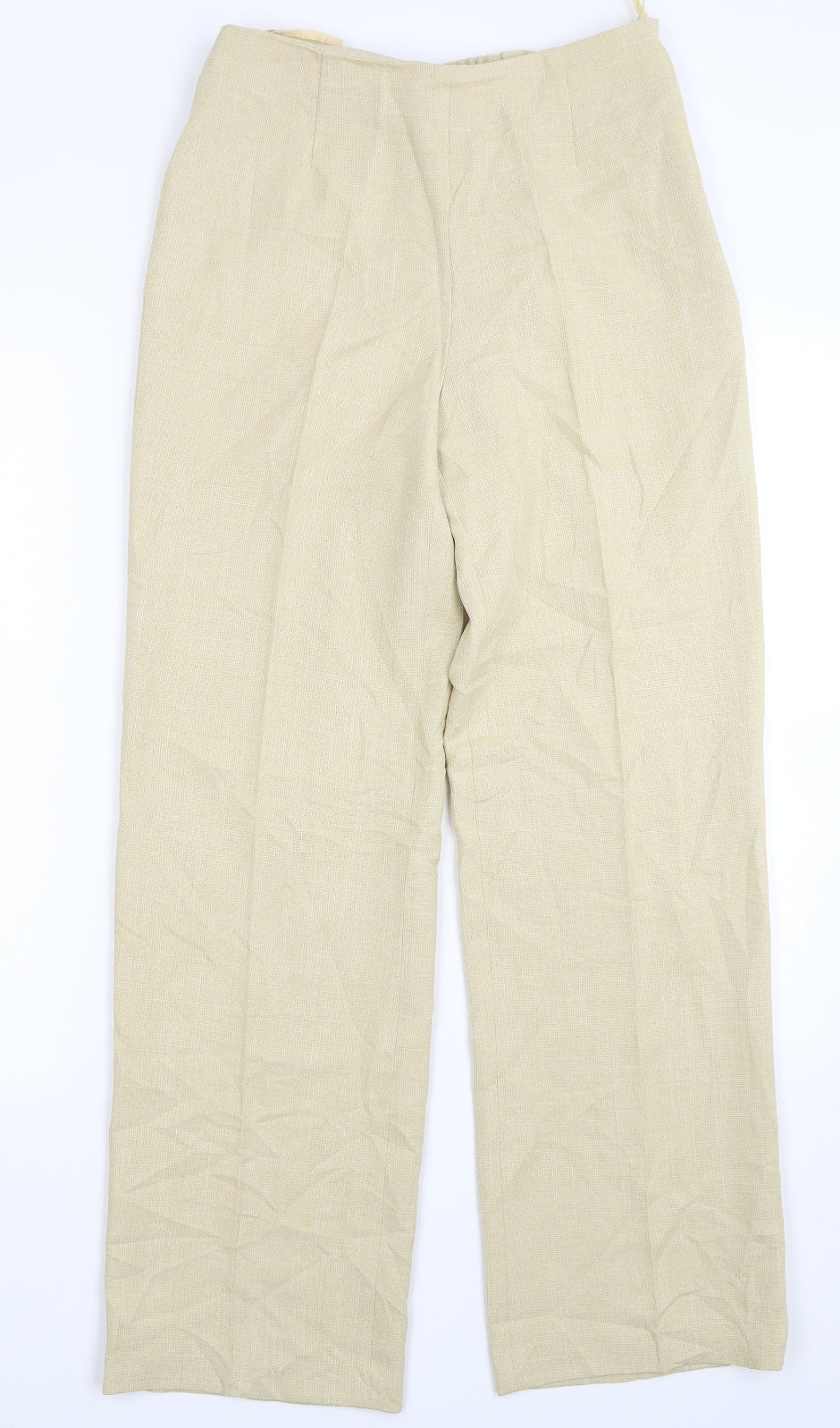 Portafina Womens Beige  Polyester Trousers  Size 10 L30 in Regular