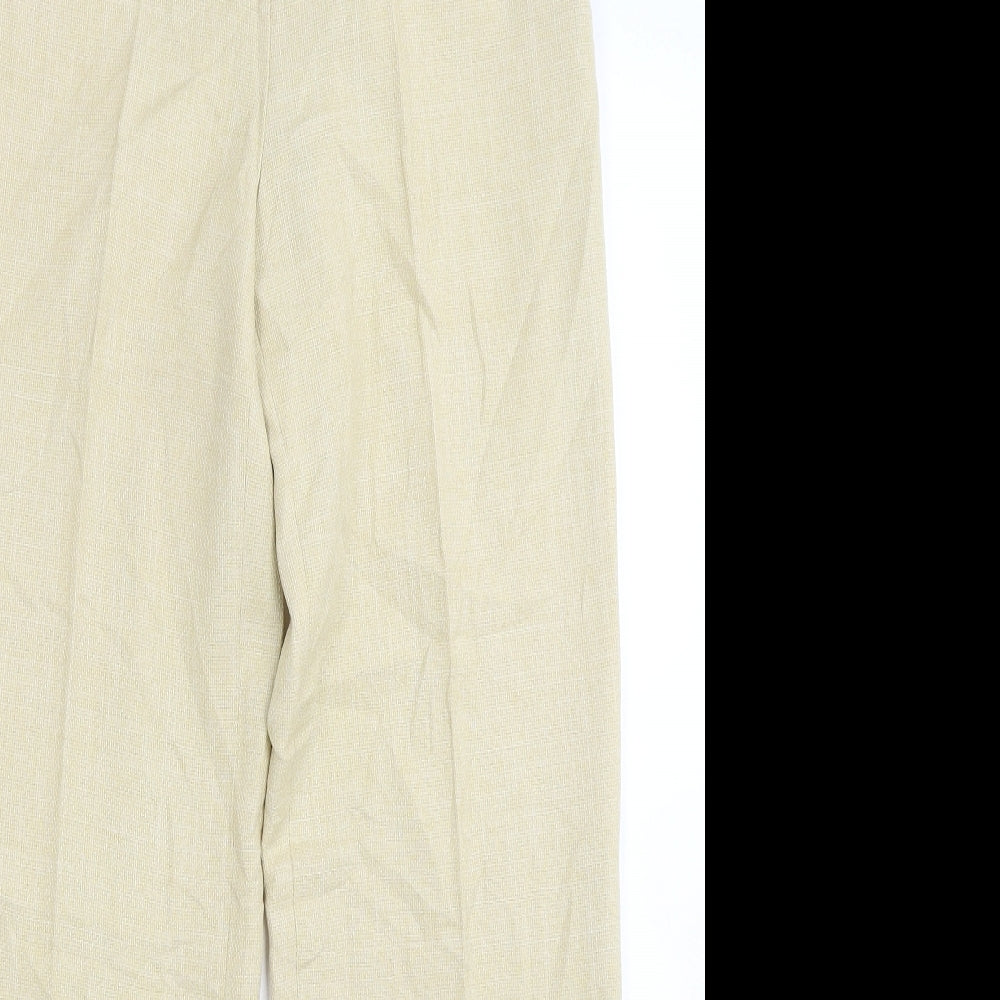 Portafina Womens Beige  Polyester Trousers  Size 10 L30 in Regular