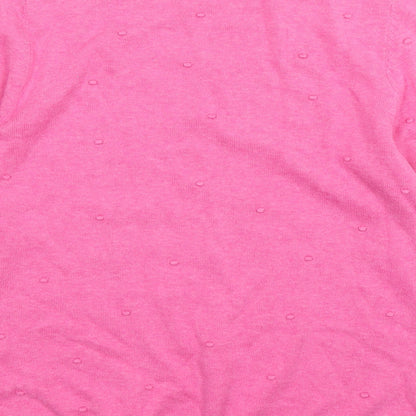 TU Womens Pink Round Neck  Cotton Pullover Jumper Size 10