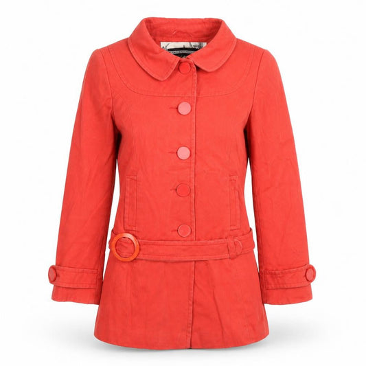 Womens UK Size 8 River Island Pink Overcoat
