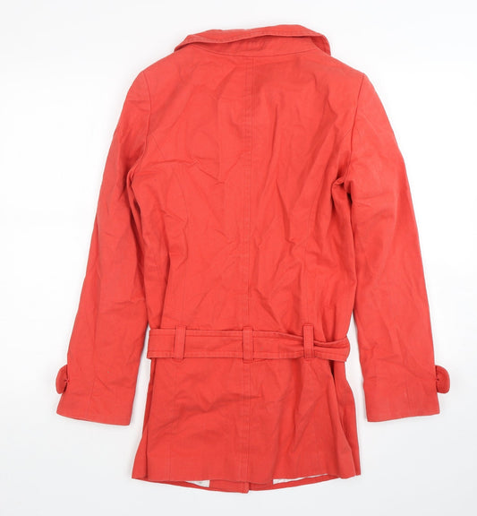 Womens UK Size 8 River Island Pink Overcoat