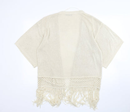 Womens UK Size M Atmosphere Beige Cardigan Jumper
