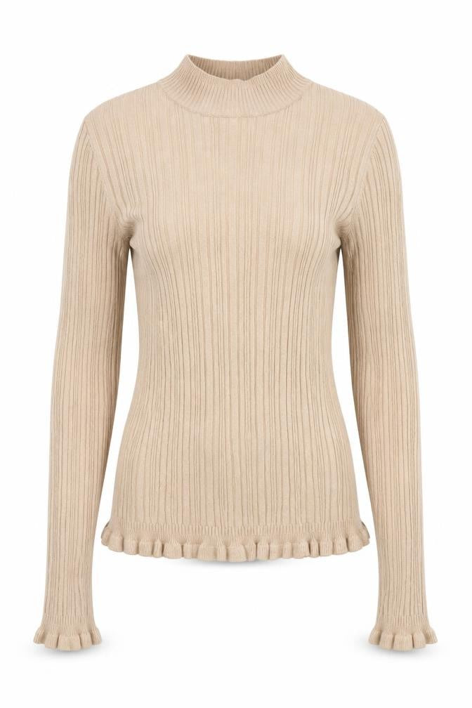 Womens UK Size 10 Miss Selfridge Beige Pullover Jumper
