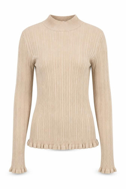 Womens UK Size 10 Miss Selfridge Beige Pullover Jumper