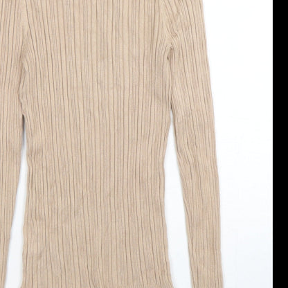 Womens UK Size 10 Miss Selfridge Beige Pullover Jumper