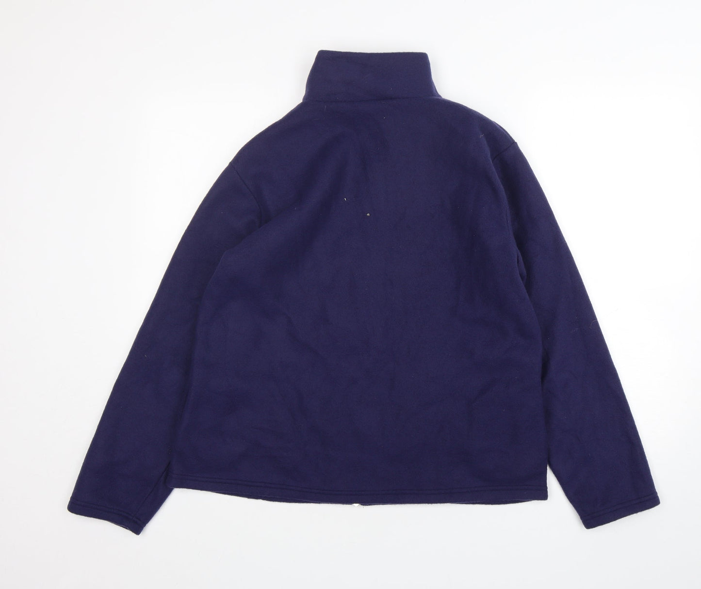 Anne De Lancay Womens Blue  Polyester Full Zip Sweatshirt Size M  Zip